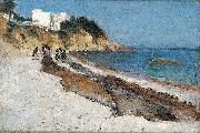 John Singer Sargent Beach Scene oil on canvas